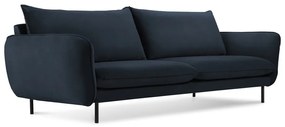 Divano in velluto blu scuro 230 cm Vienna - Cosmopolitan Design