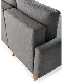 Divano letto variabile grigio scuro ad angolo Pop - Bonami Selection