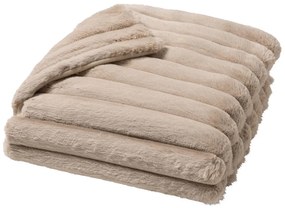 Coperta marrone chiaro in micropile 180x220 cm Boudoir – douceur d'intérieur