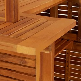 Set da Bar per Giardino 3 pz in Legno Massello di Acacia