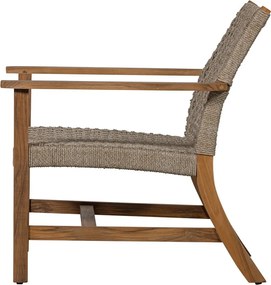 Sedia da giardino in legno di colore beige e naturale Copper - Exotan