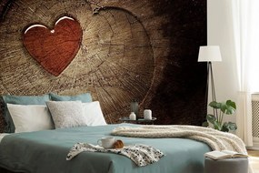 Carta da parati – Cuore sul ceppo