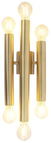 Lampada da parete vintage oro 6 luci - Tubi