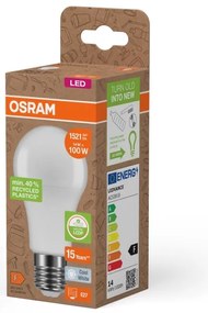 LED Lampadina in plastica riciclata A100 E27/14W/230V 4000K - Osram