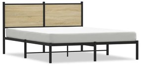 Giroletto Senza Materaso İn Metallo Rovere Sonoma 140x190 Cm /