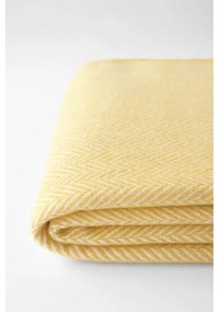 Plaid giallo miele con contenuto di cotone , 140 x 180 cm Skyline - Euromant
