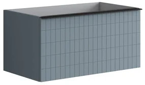 Mobile sottolavabo e lavabo Pixel indaco/grigio carbone L 100 x H 40 cm 1 vasca 1 cassetto