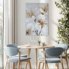 Quadro con elementi dipinti a mano 70x100 cm Petal Glow – Styler