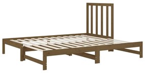 Dormeuse estraibile miele 2x(90x200) cm legno massello di pino