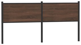 Testiera Rovere Marrone 180 Cm İn Legno Multistrato E Acciaio /