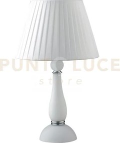 Lume alfiere bianco e cromo 1 luce attacco e14 32x54cm