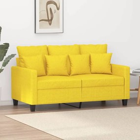 Divano A 2 Posti Giallo Chiaro 120 Cm İn Tessuto /