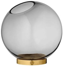 Globe Vaso w/Stand Ø21xH21 Black/Gold- AYTM