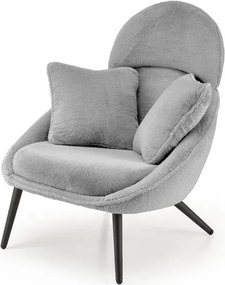 Poltrona imbottita Merry in grigio - H95 cm