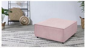 Pouf in velluto a coste rosa chiaro Nihad modular - Bobochic Paris