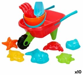 Set di giocattoli per il mare Colorbaby Carriola polipropilene (10 Unità)