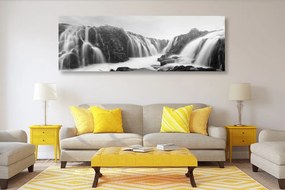 Stampa su tela – Cascate maestose in bianco e nero