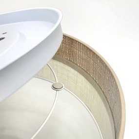 Plafoniera SIRJA BOHO 2xE27/15W/230V Ø 45 cm beige/crema