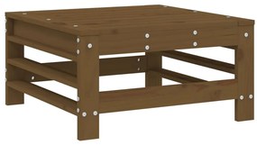 Poggiapiedi Giardino con Cuscini 2pz Legno Massello Pino Miele