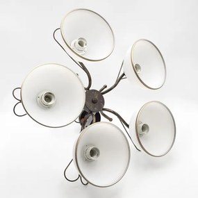 Lampadario a catena COBRA 5xE27/60W/230V bronzo/patina