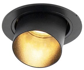 Faretto da incasso intelligente nero orientabile incl. WiFi GU10 - Installa