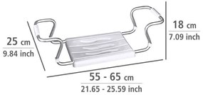 Sedile di sicurezza per vasca da bagno con larghezza regolabile, 26 x 18 cm Secura - Wenko