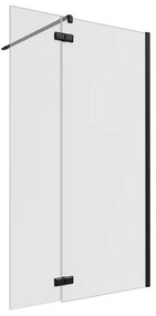Walk-in L 80 x H 200 cm, vetro 8 mm vetro senza finitura / trasparente nero