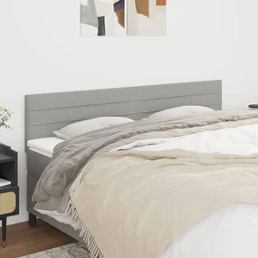 Testiera 2 Pz Grigio Chiaro 90x5x78/88 Cm İn Tessuto /