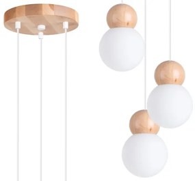 Sollux SL.1391 - Lampadario a sospensione con filo PEKKA 3xG9/8W/230V bianco