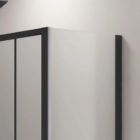 Box doccia 90x200 doppio scorrevole telaio nero vetro piumato | KFN6000SN - KAMALU