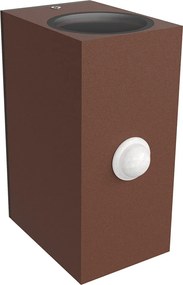 Applique GU10 con Sensore di Movimento IP65 Bidirezione - Corten