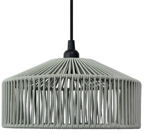 Lampada a sospensione bohémien corda verde IP44 - Calabardina