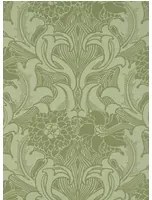 Little Greene Carta da parati Dahlia Scroll - Pea Green