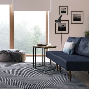 Tavolino portaoggetti mobile ELDUR, marrone/nero