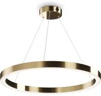 Lampadario A Sospensione Moderno Saturno Acciaio Ottone 1 Luce Led 60W