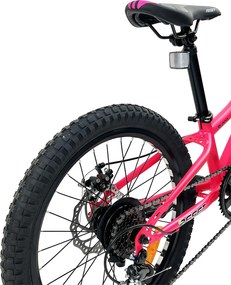 Bicicletta Mountain Bike per Bambini Unisex 20" MTB Phoenix 7V in Acciaio Fucsia...