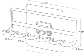 Portaspazzolini in metallo autoportante bianco Film Hook - YAMAZAKI