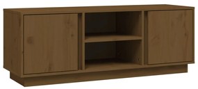 Mobile porta tv miele 110x35x40,5 cm in legno massello di pino