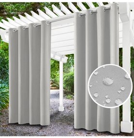 Tenda da giardino su anelli sulla terrazza MIG03 grigio chiaro