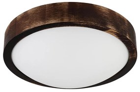Plafoniera LED OAK SMOKY SLIM LED/20W/230V 4000K Ø 27 cm rovere/marrone scuro