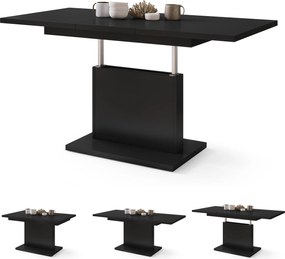 ASTON MINI Nero Opaco - MODERNO TAVOLINO DA SALOTTO TRASFORMABILE ALLUNGABILE SOLLEVABILE