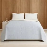 Trapuntino matrimoniale blu Eco Dreams