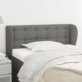 Testiera Ad Orecchio Grigio Scuro 103x23x78/88 Cm İn Tessuto /