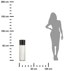 Vaso da fiori in metallo LOFT 70x20 cm oro/nero