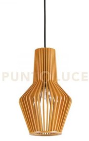Citrus lampadario a sospensione in legno 1 luce attacco e27 d.20x32cm