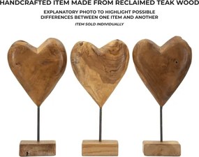 Scultura Dobu In Teak Riciclato Cm 20X12X37 (Pezzi Unici - Non Rip. In Serie)