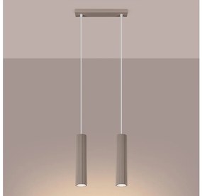 Brilagi - Lampadario a sospensione con filo CRESTO 2xGU10/10W/230V taupe