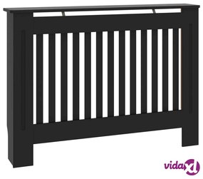 vidaXL Copertura per Radiatore Nera 112x19x81,5 cm in MDF