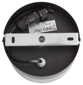 Plafoniera moderna nera con vetro fumé - Puck