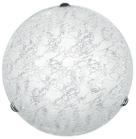 Lampadario Plafoniera Ghiaccio Ceiling Lamp Colore Bianco 60W Mis 30 cm